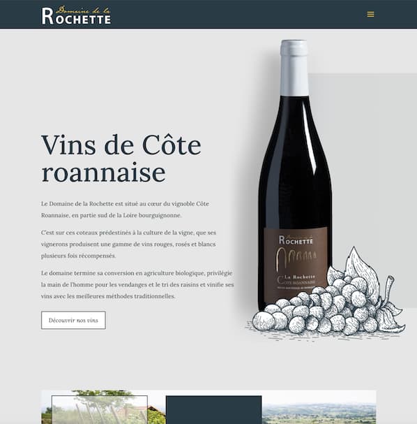 Site Internet d’un viticulteur en Côte Roannaise